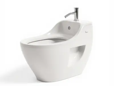 Traditional Ceramic Bidet Model Pack Low-poly 3D model