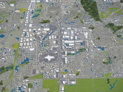 Naperville Low-poly 3D model