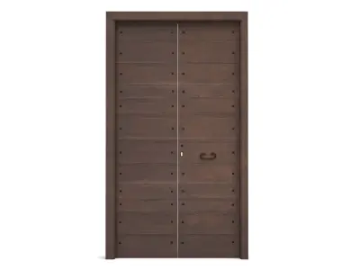Wooden door 3 Low-poly 3D model