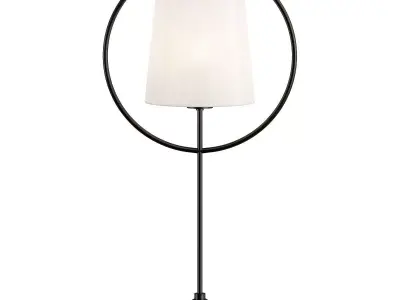 SOLEIL table lamp with circular base and shade 3D model