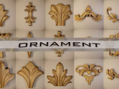Ornament 3D Model-vol8 3D Model Pack