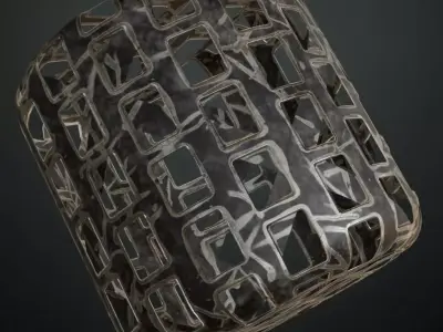 Metal Walkway Perforated Holes PBR Seamless Texture