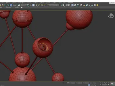 COSMOS Extra Large 8 Light Ceiling Pendant Low-poly 3D model