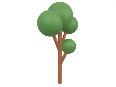 Cartoon Tree Mega Pack 01 Low-poly 3D model