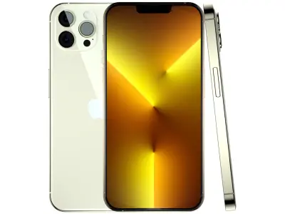 iPhone 13 Pro Max Gold Pro Scene Low-poly 3D model