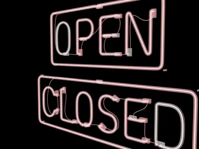 Open and Close Sign 3D model