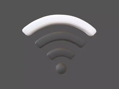Wifi Symbol v3 024 Low-poly 3D model