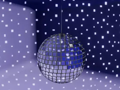 Mirror ball Low-poly 3D model