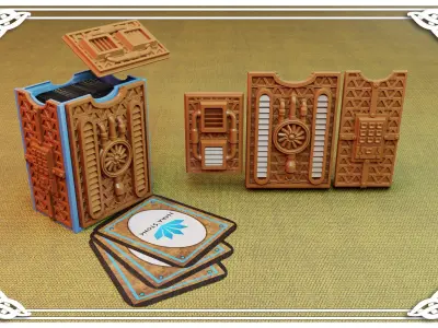 Sci-fi card holder 3D print model