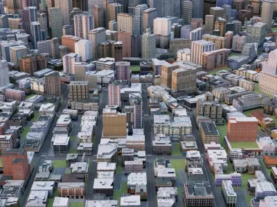 City 48 Low-poly 3D model