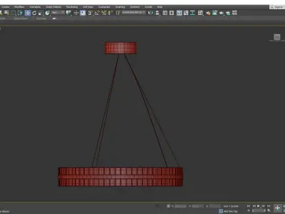 Saturno LED Pendant Low-poly 3D model