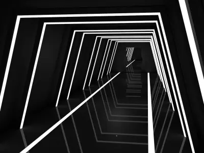 Sci Fi Tunnel Low-poly 3D model