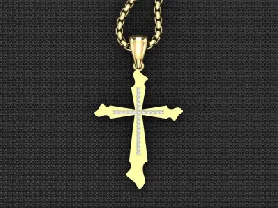 Cross Light Gold 3CP046 3DM STL 3D print model