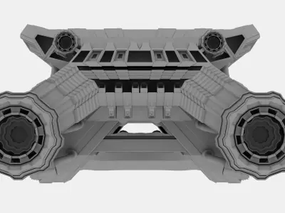 Sci-Fi Spaceship 3D model