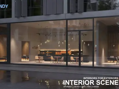 Interior Scene 07 - mCafe 3D model