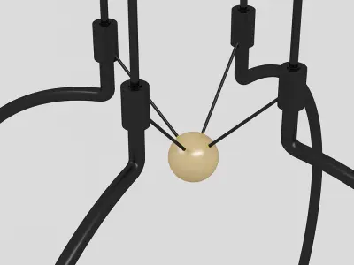 Liaison Lamp x4 Pendant Light 3D model