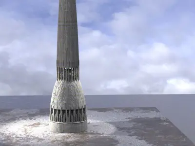 Sci-Fi Dome City very tall 3D model