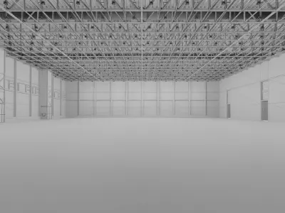exhibition hall 3D model by rzhuk
