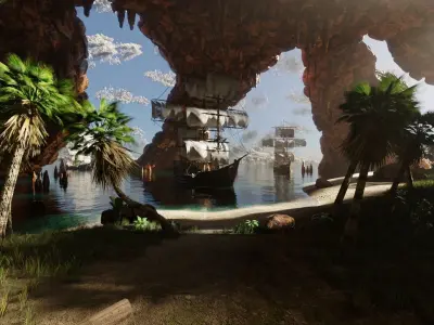 Pirate Island Scene 3D model