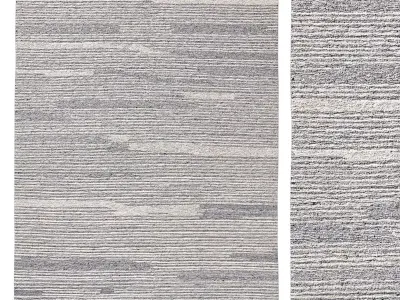 KIRAN HAND-KNOTTED WOOL and SILK RUG 3D model