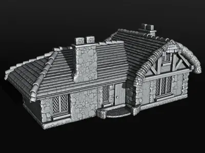 medieval house 3D print model