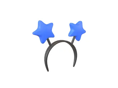 Star Headband v1 005 Low-poly 3D model