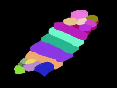 Qu You Path - Stairway 01 3D model