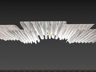 Curtains with tulle V-ray set 03  3D model