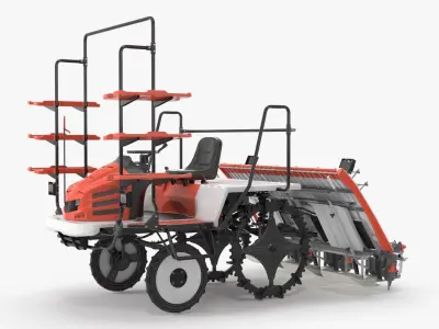  Rice Planting Machine In Operation Mode 