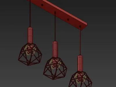 Cascade Geometric Pendant Lamp 3D model