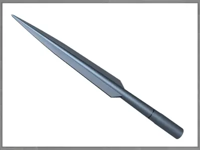 Beskar Spear tip from Mandalorian 3D print model