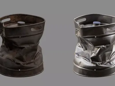 Crushed Keg 03 3D model