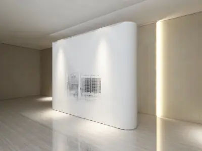 Pop Up backdrop straight 3D model