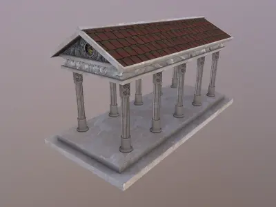  Roman Building Low-poly 3D model