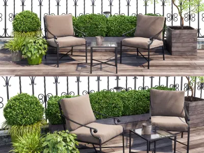 Terrace balcony penthouse 3D model