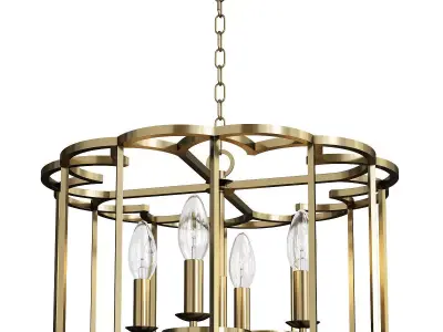 Helix 4 Light Chandelier Low-poly 3D model