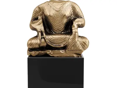 Buddha Torso sculpture Low-poly 3D model