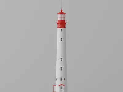 Cartoon Light House 3 3D model