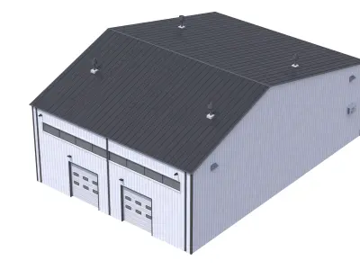 Industrial Building 13 Low-poly 3D model