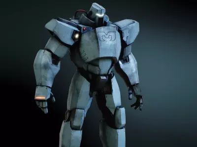 Mecha Man Armor From Disaptch Low-poly 3D model