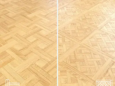 Parquet - Laminate - Wooden floor 2 in 1 Low-poly 3D model 197