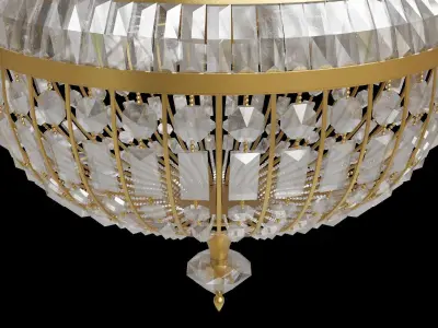 Antique Gold Chandelier 3D model
