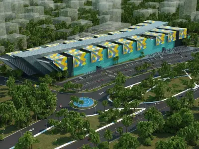 Shopping mall 3D model