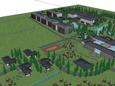 vacation spot-Resort-Fashion Leisure Hotel-0121 3D model