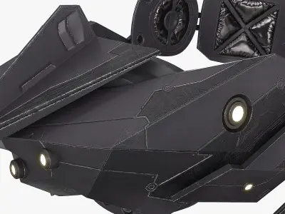 Sci Fi VR Headset Low-poly 3D model