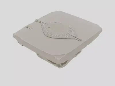 Fantasy Stone Altar with Chains for 3D print 3D model