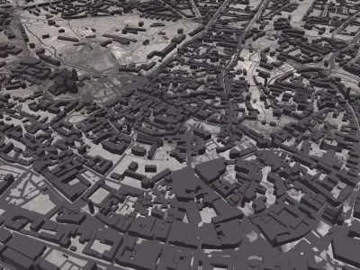 Cityscape Erfurt Germany 3D model