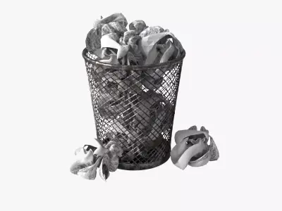 Papers Trash Low-poly 3D model