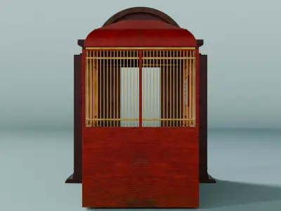 old british style elevator 3D model
