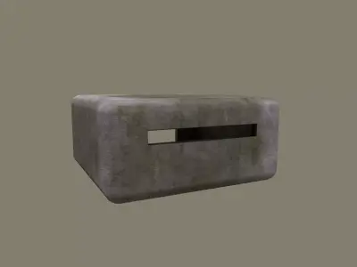 bunker  Low-poly 3D model